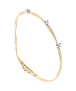 Marco Bicego Marrakech Twisted Coil Bracelet With Diamonds