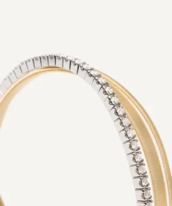 Marco Bicego Masai 3-Strand Coil Bracelet With Diamonds