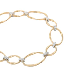 Marco Bicego Marrakech Onde Flat Link Bracelet with Diamonds