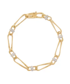 Marco Bicego Marrakech Twisted Coil Link Bracelet With Diamonds