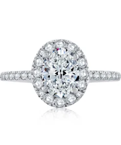 A. Jaffe Diamond Halo Semi Mount Ring | 14k White (1.50ct Head)