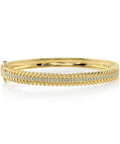 Shy Creation Diamond Laurel Wreath Bangle