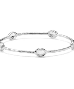 Ippolita Rock Candy Clear Quartz Hammered Bangle