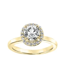 Frederick Goldman Diamond Halo Semi Mount Ring