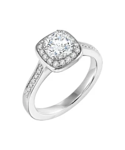 Frederick Goldman Diamond Halo Semi Mount Ring