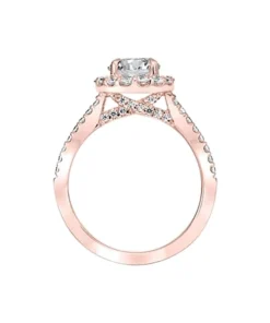 Frederick Goldman Diamond Halo Semi Mount Ring