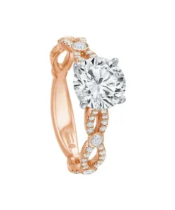 Precision Set Extraordinary Twist Diamond Semi Mount Ring