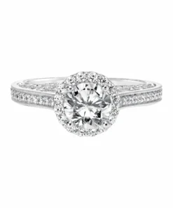 Frederick Goldman Indra Halo Diamond Semi Mount Ring