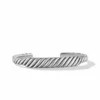 David Yurman Sculpted Cable Contour Cuff Bracelet in Sterling Silver