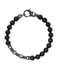 Stephen Webster Thorn Beaded Bracelet in Black Onyx and Black Sapphire