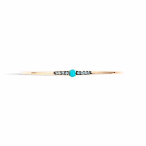 Pomellato Turquoise & Blue Zircon M'Ama Non M'Ama Bangle