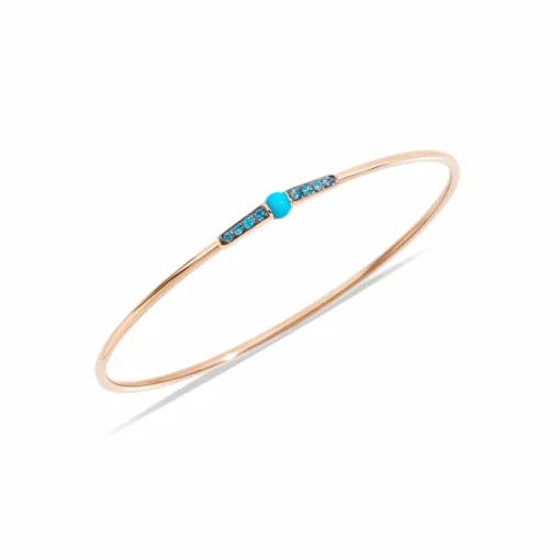 Pomellato Turquoise & Blue Zircon M'Ama Non M'Ama Bangle