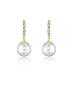 Penny Preville Pearl Drop Hoop Earrings