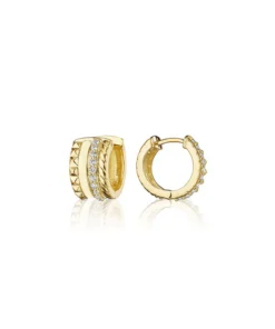 Penny Preville Four-Row Stack Huggie Earrings