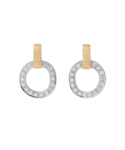 Marco Bicego Jaipur Flat-Link Diamond Stud Earrings