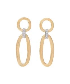 Marco Bicego Link Drop Earrings With Diamond Accents