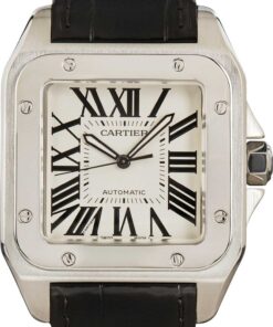 Cartier Santos 100 Stainless Steel Roman Dial