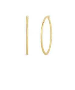 Roberto Coin Large Perfect Gold Hoop Earrings