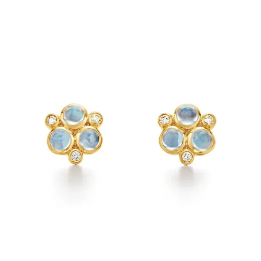 Temple St. Clair 18K Blue Moonstone Trio Earrings