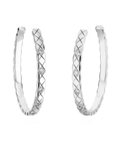 Chanel Coco Crush Hoop Earrings with Diamonds