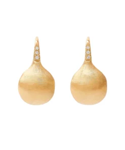 Marco Bicego Africa Gold Medium Drop Earrings with Diamonds