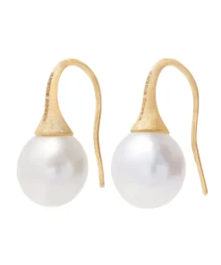 Marco Bicego White Freshwater Pearl Drop Earrings