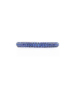 Kwiat Moonlight 3-Row Ring with Pavé Sapphires