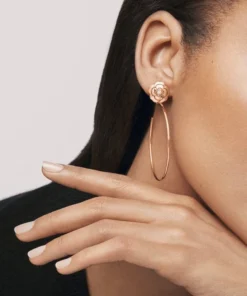 Chanel Extrait de Camélia Hoop Earrings