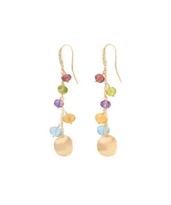 Marco Bicego Mixed Gemstone Long Drop Africa Earrings